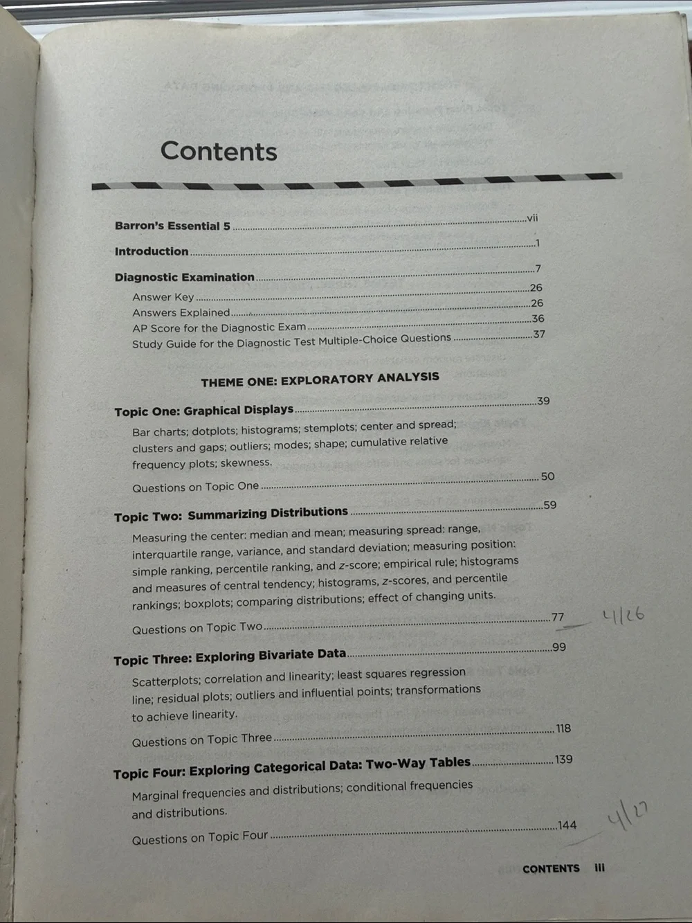 Barrons AP Statistics 9th Ed. Test Prep Martin Sternstein Paperback Study Guide